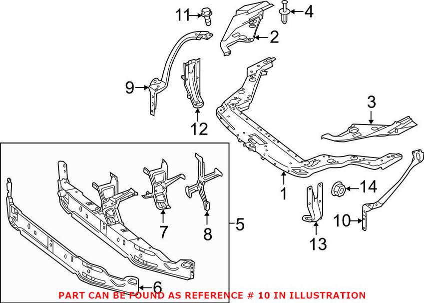 Mercedes Headlight Bracket - Driver Left 1726261914