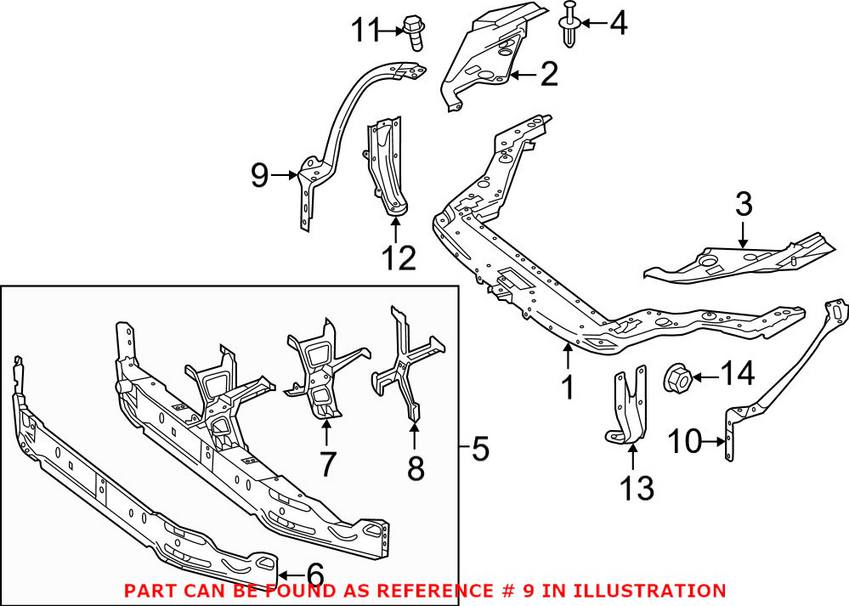 Mercedes Headlight Bracket - Passenger Right 1726262014