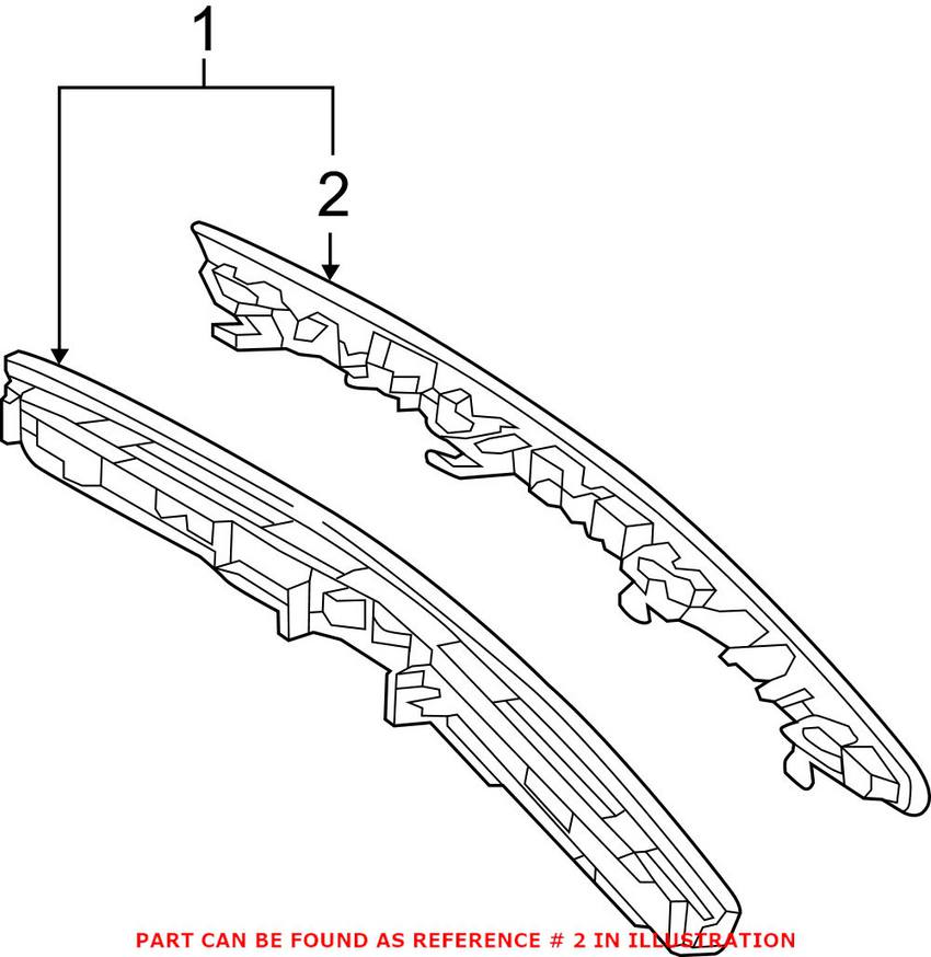 Mercedes Center High Mount Stop Light Lens - Rear 1728200066