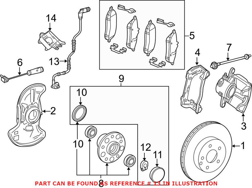 Mercedes ABS Wheel Speed Sensor - Front 1729056101