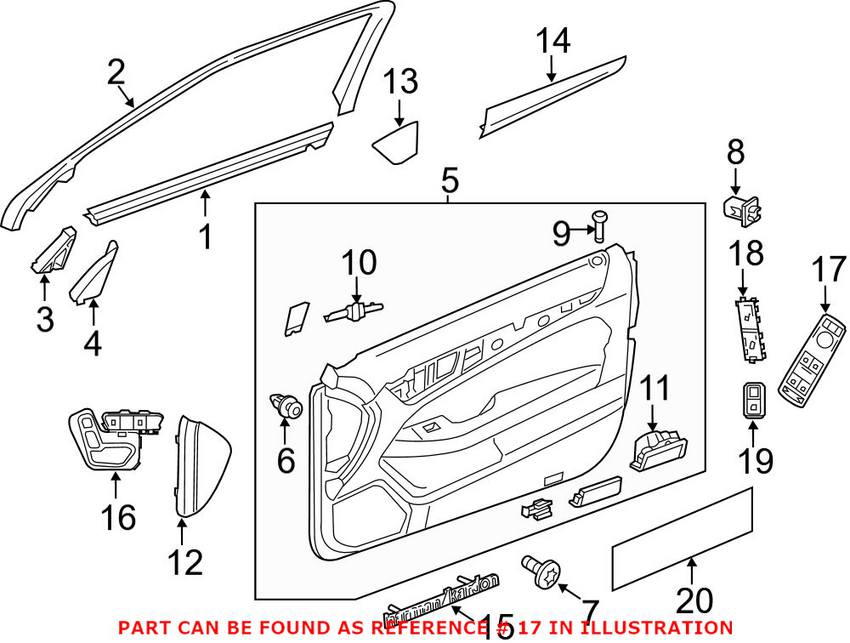 Mercedes Door Window Switch - Driver Left 17290568009107