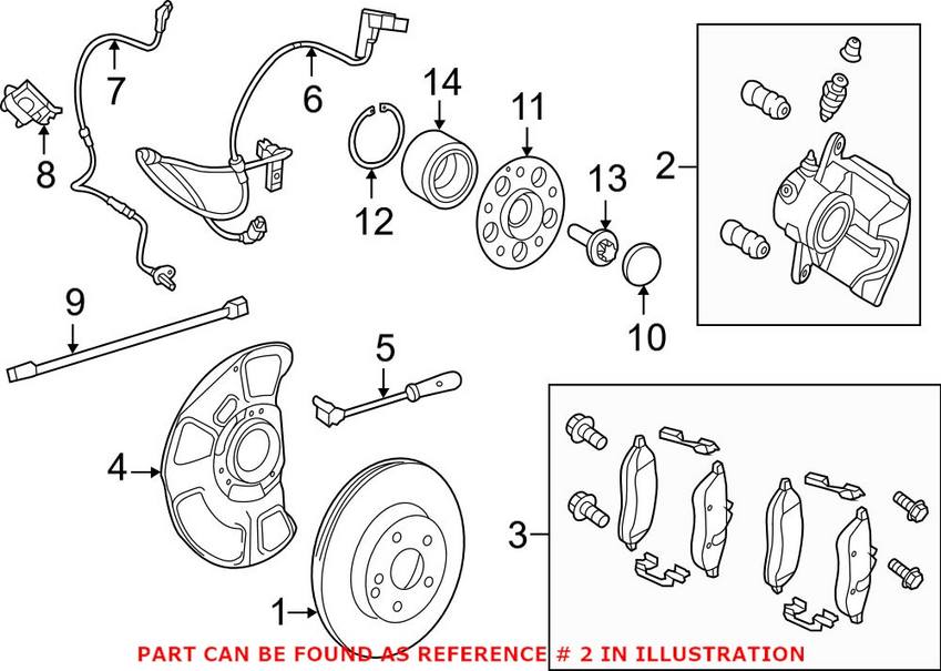 Mercedes Disc Brake Caliper - Front Driver Left 1974212598