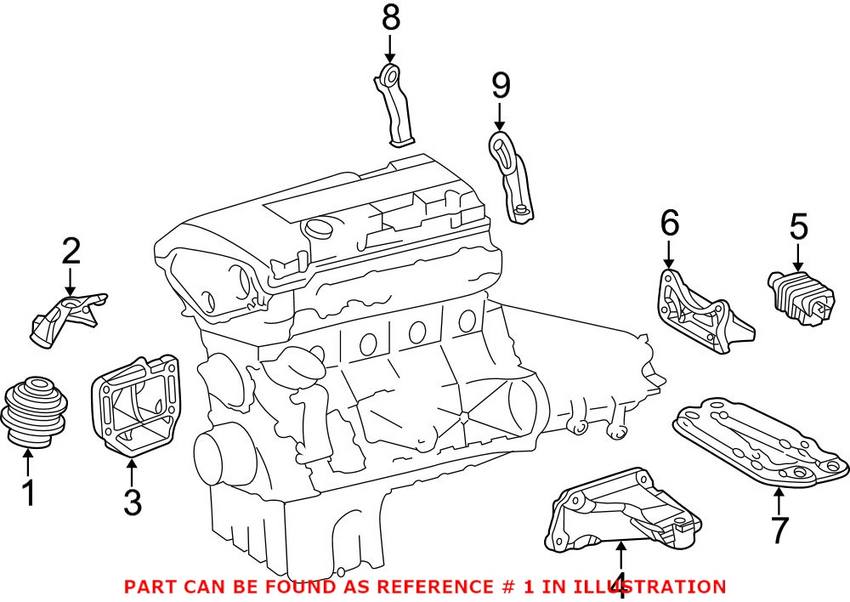 Mercedes Engine Mount - Front 2022402917