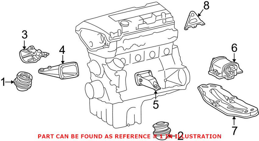 Mercedes Engine Mount - Passenger Side 2022403017