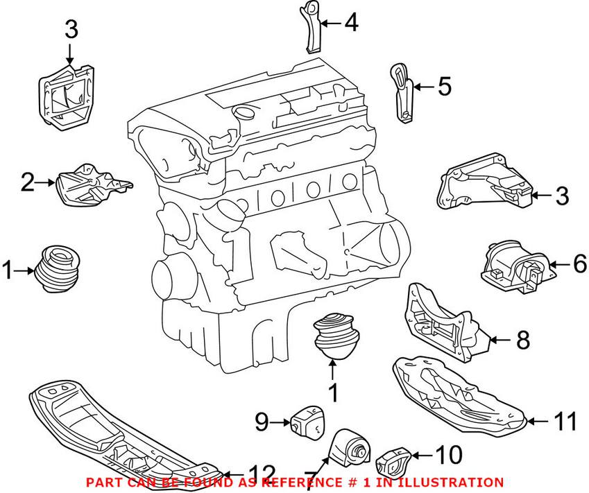 Mercedes Engine Mount 2022404917