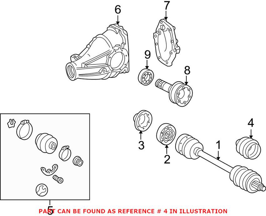 Mercedes CV Joint Boot - Rear Outer 2023570191