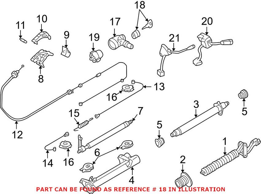 Ignition Lock Cylinder (w/ Keys) Genuine Mercedes-Benz 2024600704