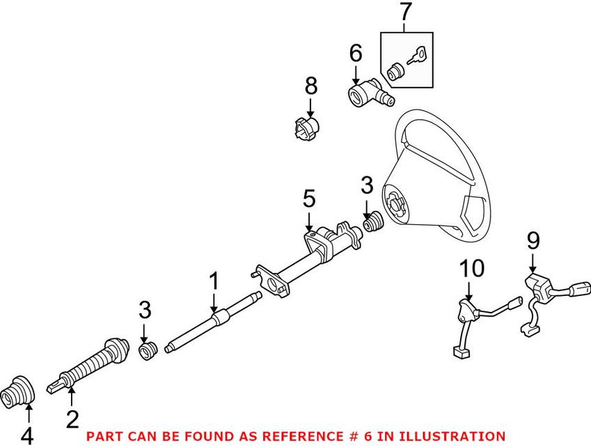 Mercedes Steering Column Lock Assembly 2024600904