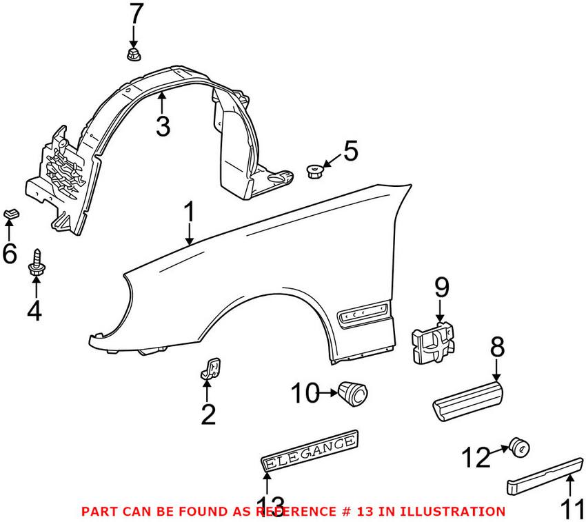 Mercedes Emblem - Fender (Sport) 2028175420