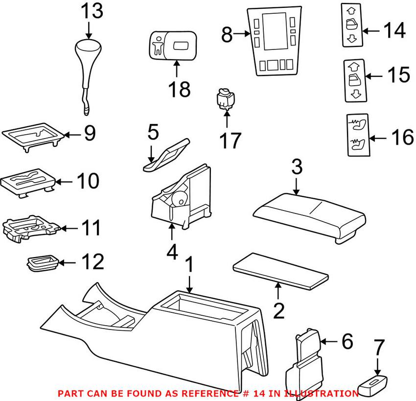 Mercedes Window Switchpack - Center 2028208210