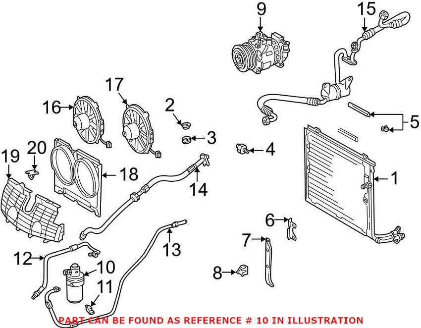 Mercedes A/C Receiver Drier 2028300283