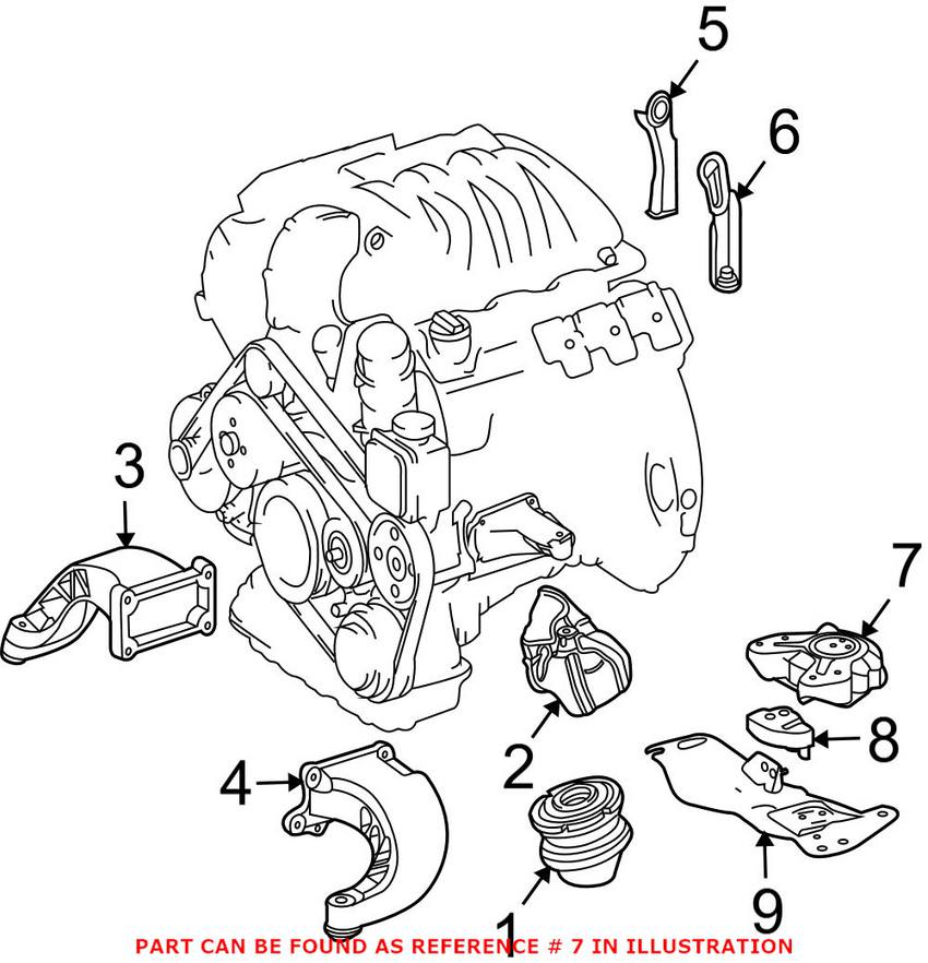 Mercedes Auto Trans Mount 2032400218