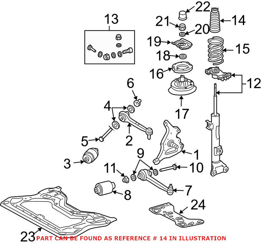 Mercedes Strut Bump Stop - Front 2033200744