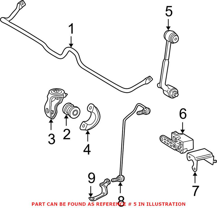 Mercedes Sway Bar End Link - Rear Passenger Side 2033200889