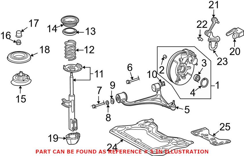 Mercedes Control Arm - Front Driver Side 2033300307