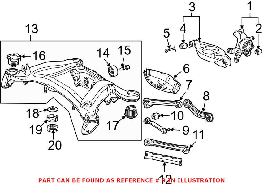 Mercedes Suspension Control Arm 2033500353