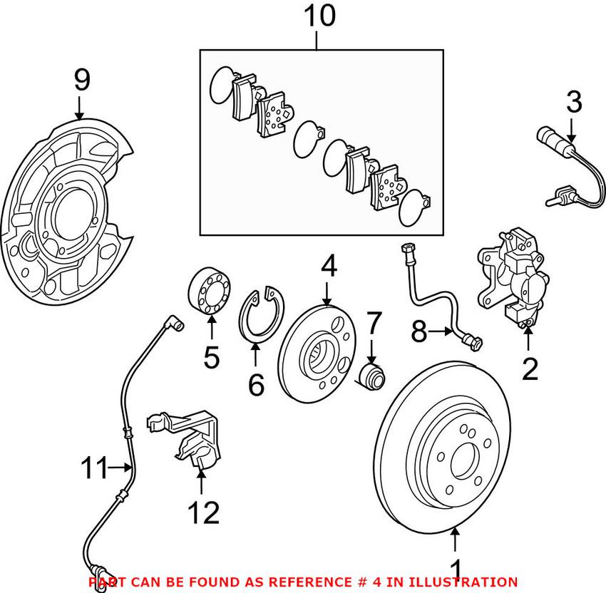 Mercedes Wheel Hub - Rear 2033570108