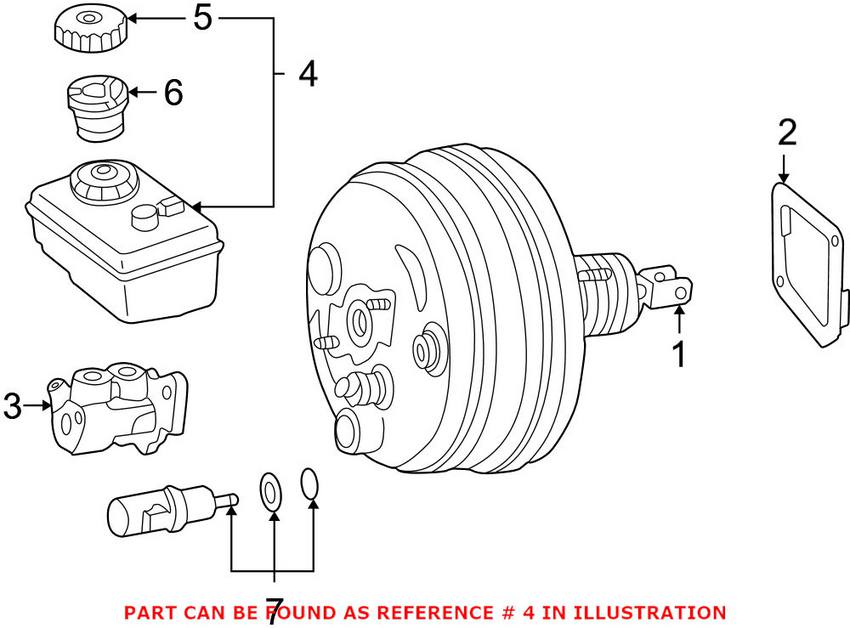 Mercedes Brake Fluid Reservoir 2034300002