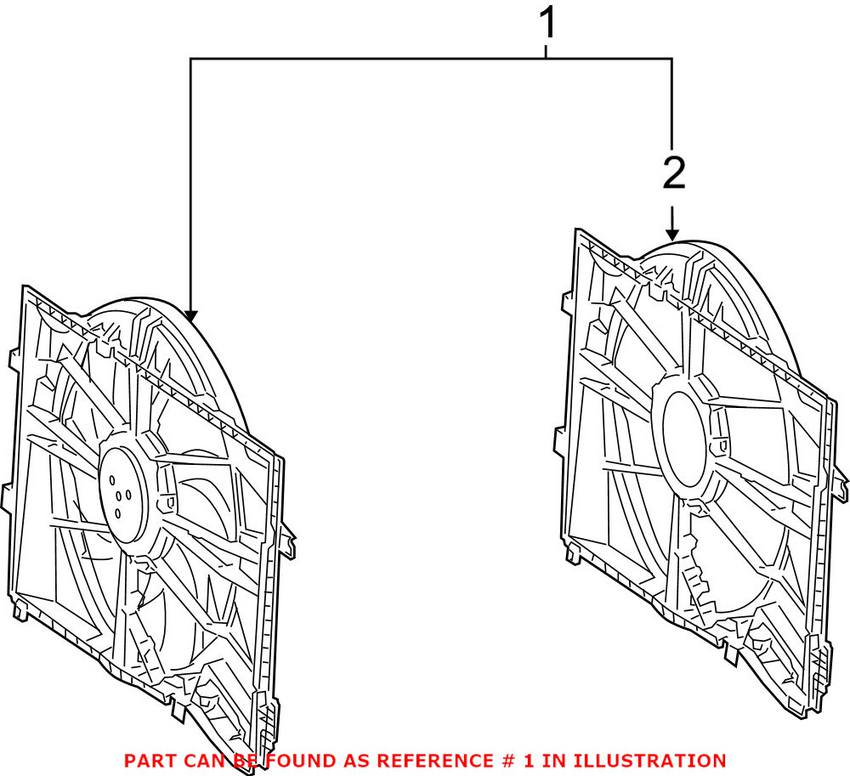 Mercedes Engine Cooling Fan Assembly 2035000593