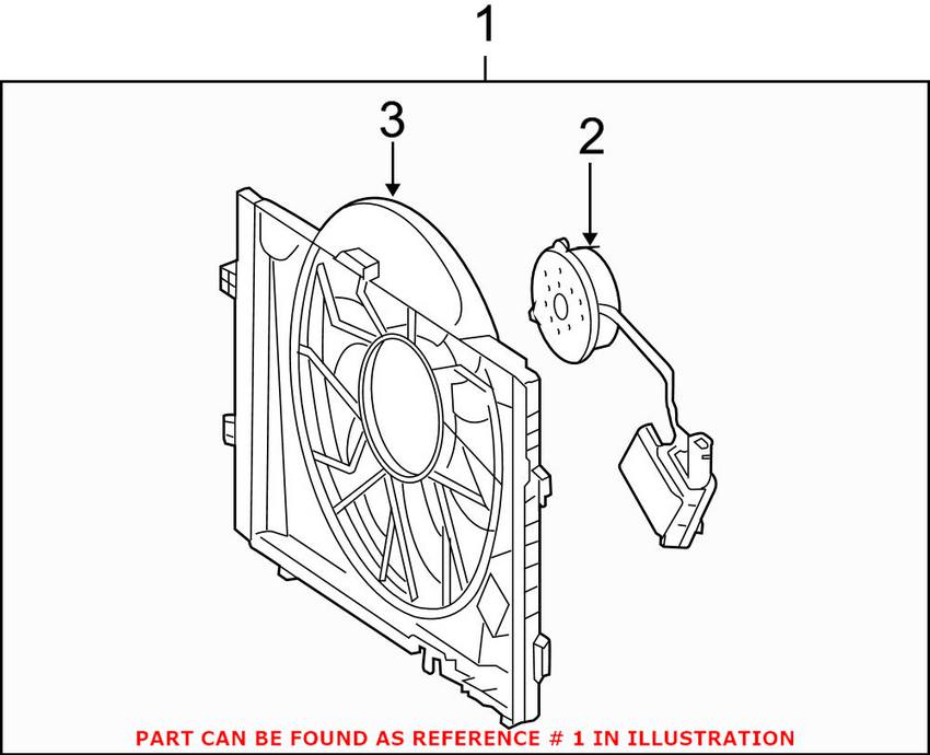 Mercedes Engine Cooling Fan Assembly 2035001093