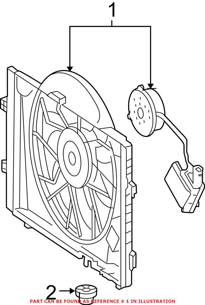 Mercedes Engine Cooling Fan Assembly 2035001693