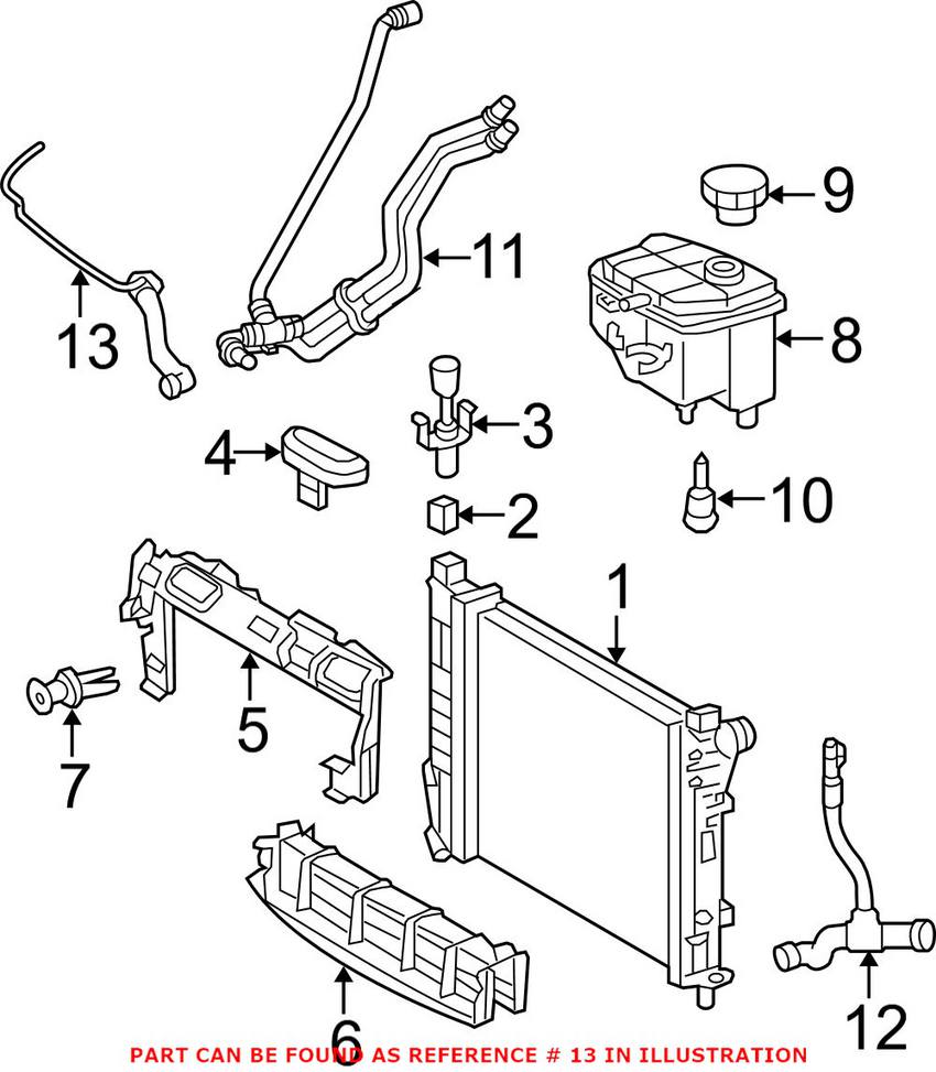 Mercedes Engine Coolant Hose - Upper 2035014582