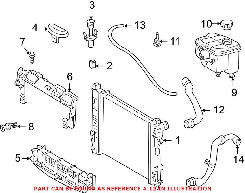 Mercedes Engine Coolant Hose 2035015782