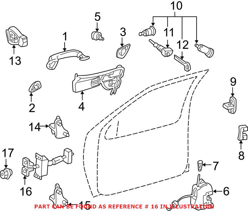 Mercedes Door Check - Front 2037200116