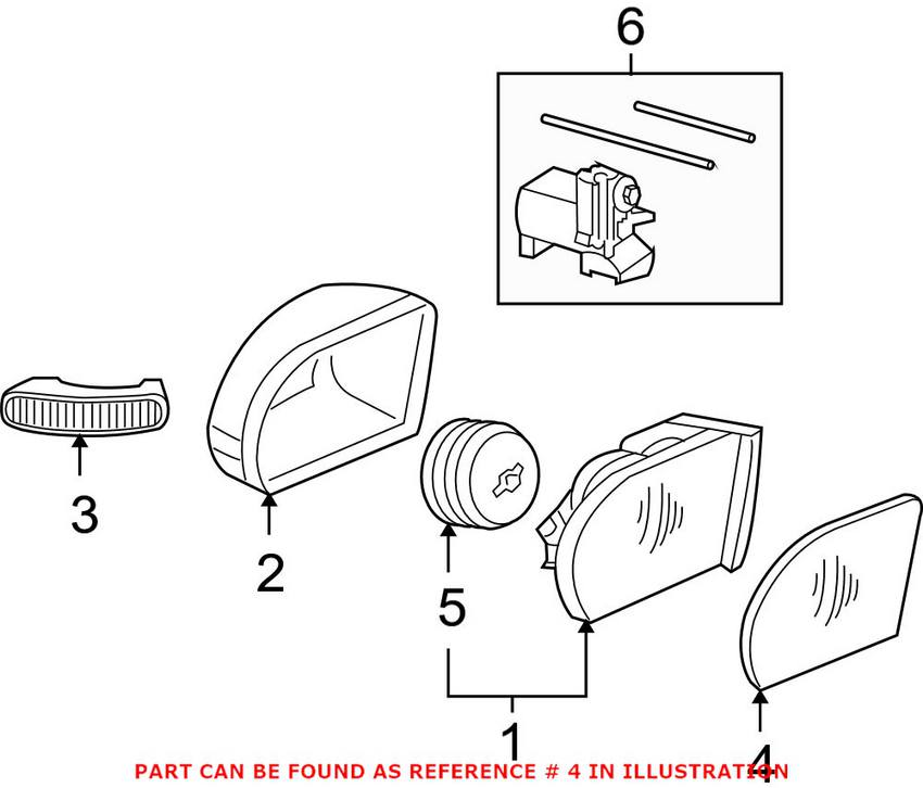 Mercedes Side Mirror Glass - Driver Side 2038100521