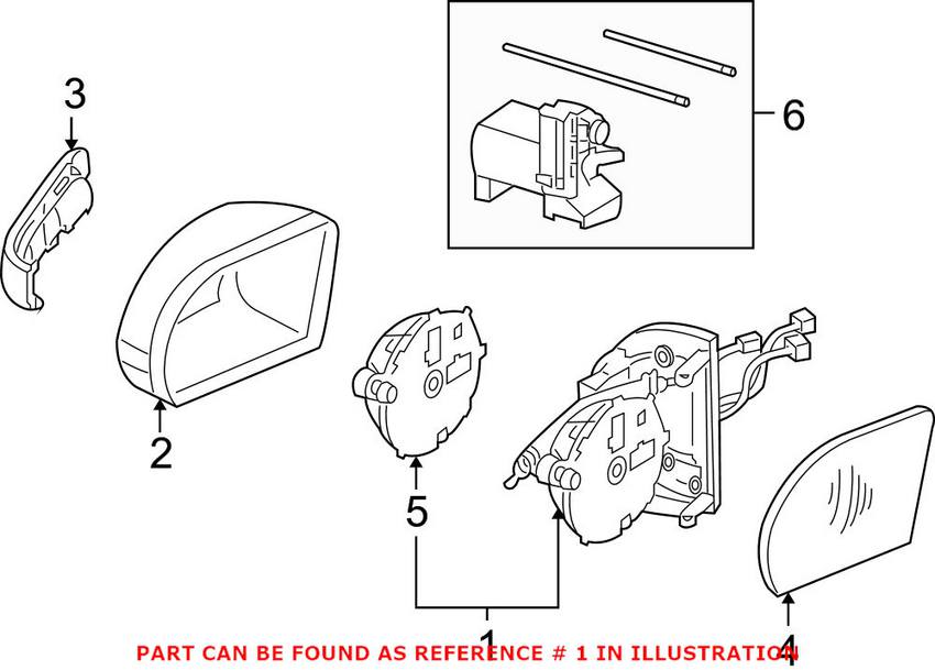 Mercedes Side Mirror Assembly - Driver Side 2038106776