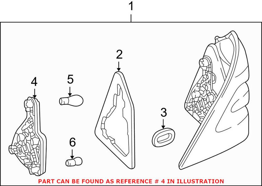 Mercedes Tail Light Bulb Holder - Driver Side 2038200177