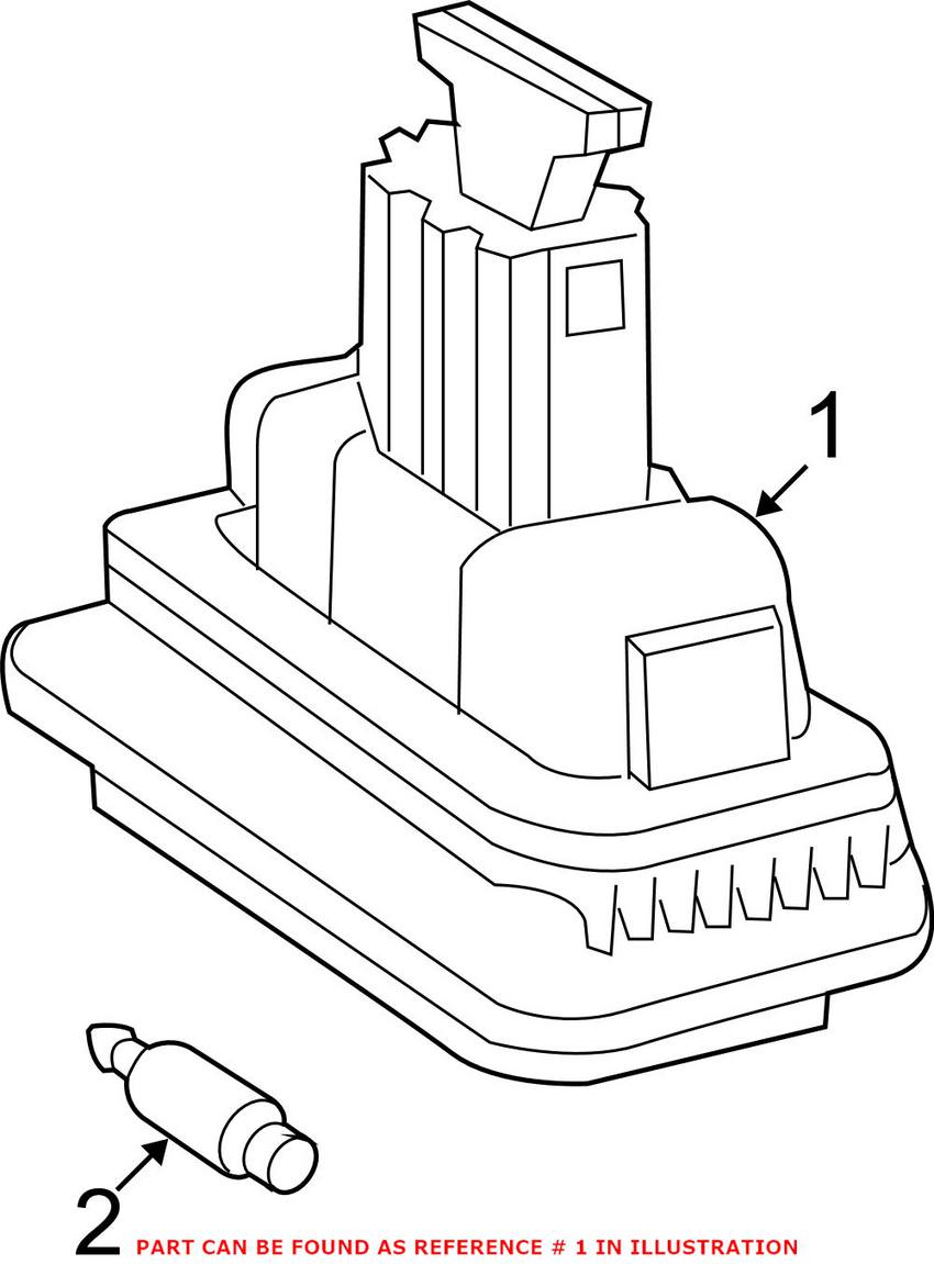Mercedes License Plate Light Assembly 2038200256