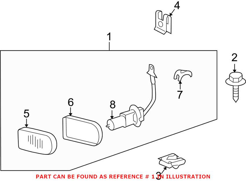 Mercedes Foglight Assembly - Driver Side 2038201156