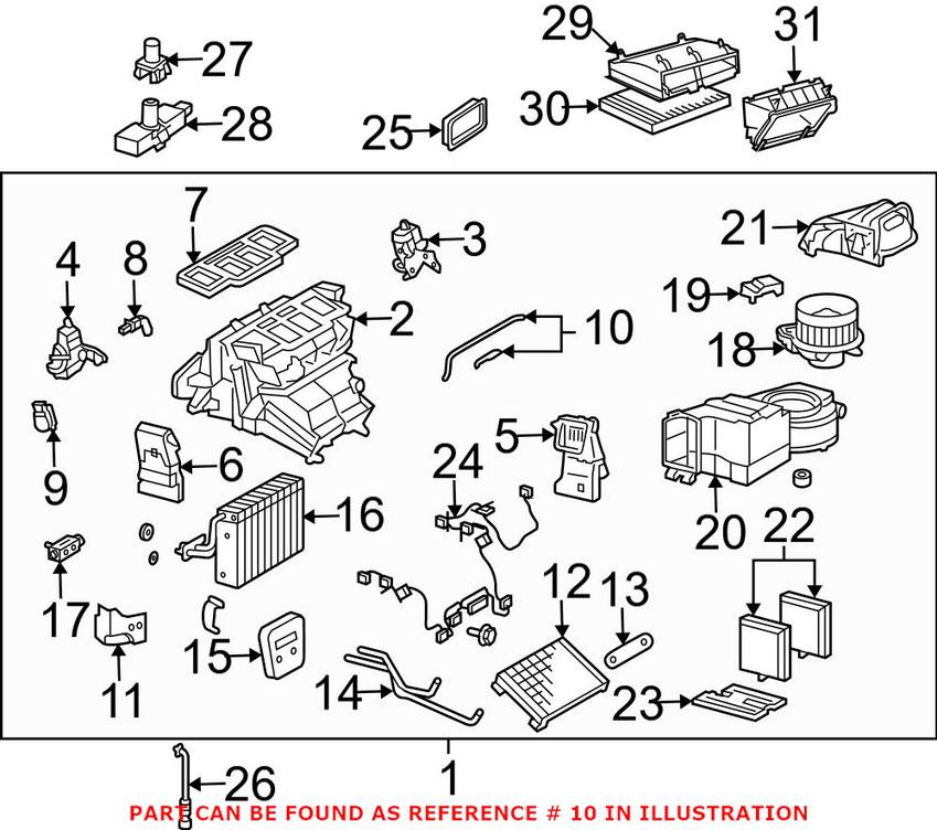 Mercedes Heater Mode Door Lever Kit 2038300032