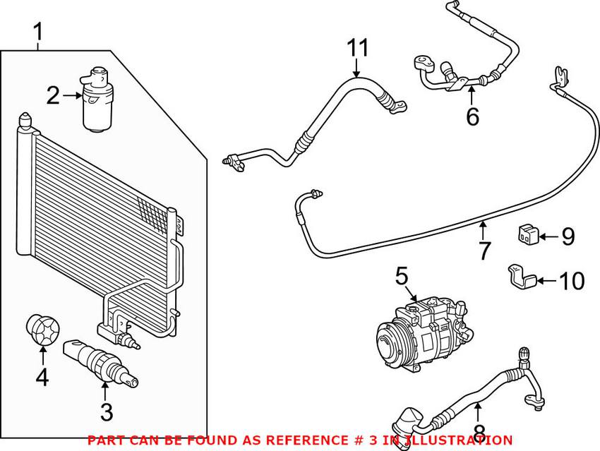 Mercedes A/C Temperature Sensor 2038300472