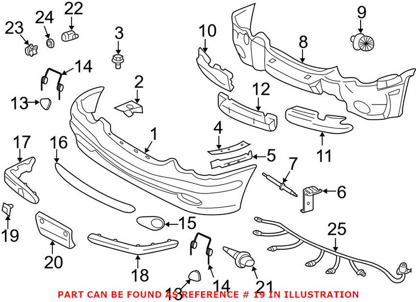 Mercedes Tow hook Cover - Front (Black) 20388500269040