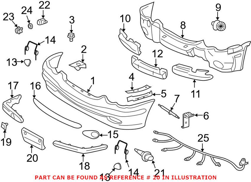 Mercedes License Plate Base - Front 2038851881