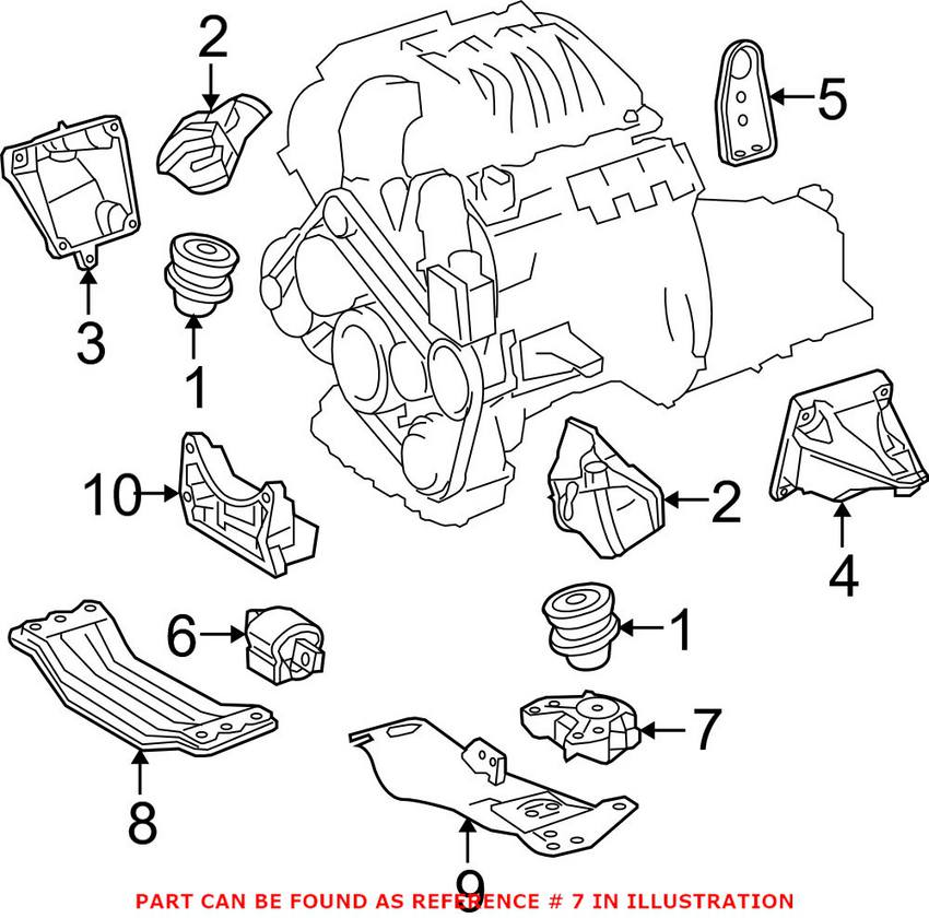 Mercedes Transmission Mount 2042400618