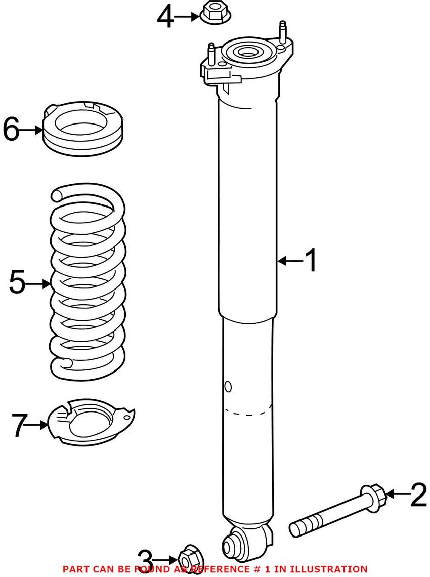 Mercedes Shock Absorber - Rear 2043200131