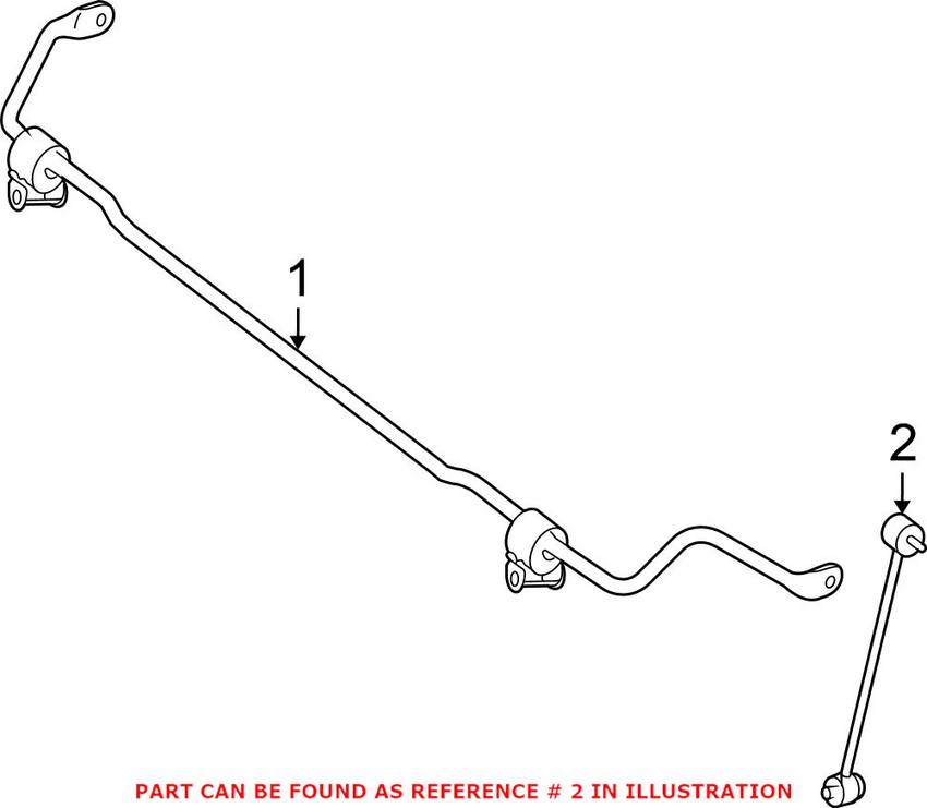 Mercedes Sway Bar End Link - Rear Driver Side 2043200589