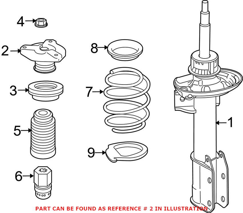 Mercedes Suspension Strut Bearing - Front 2043230120