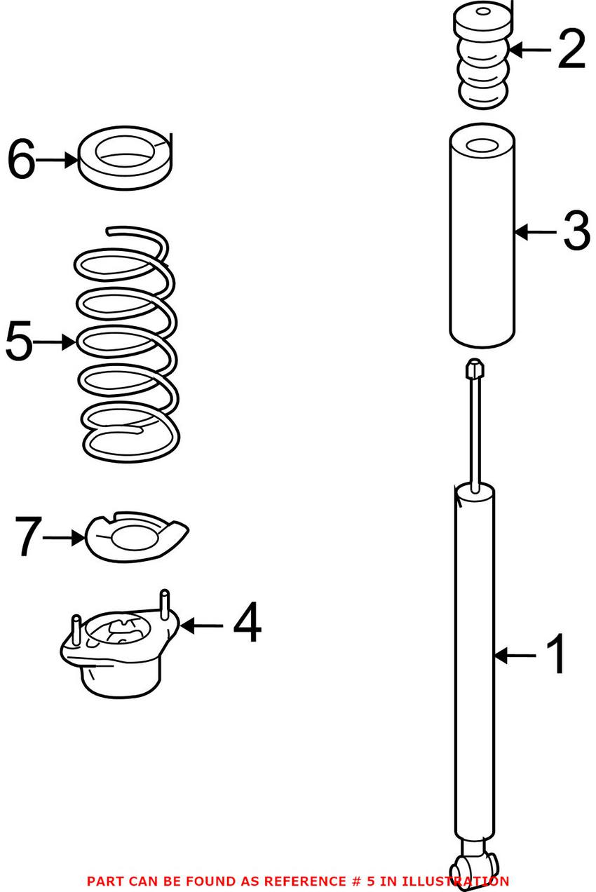 Mercedes Coil Spring - Rear 2043240604