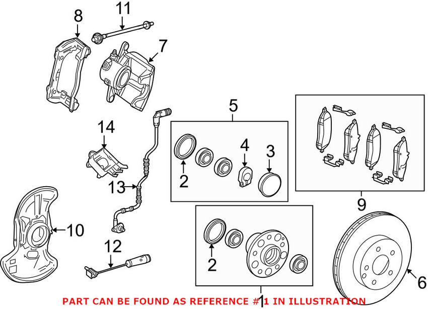 Mercedes Wheel Bearing and Hub Assembly - Front 2043300625