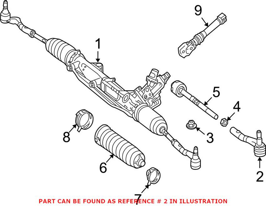 Mercedes Tie Rod End - Front Driver Side Outer 2043300903