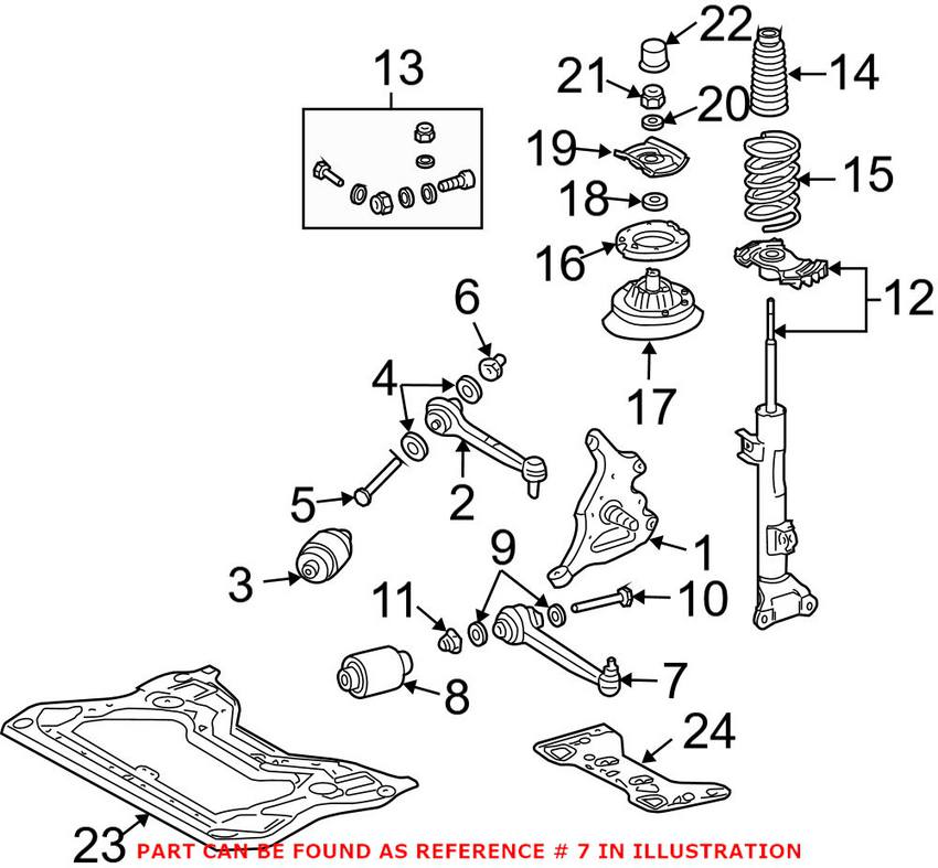 Mercedes Suspension Control Arm - Front Driver Left 2043304911