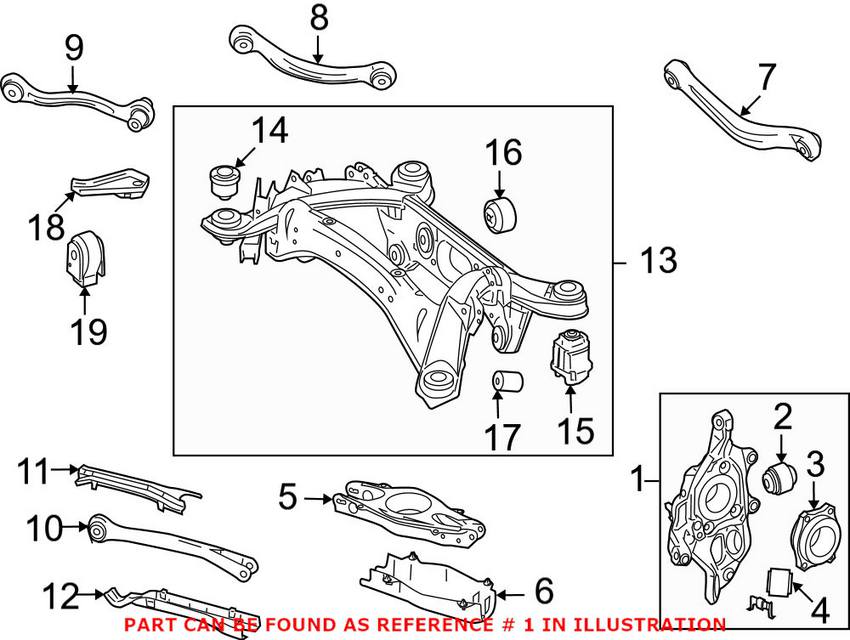 Mercedes Suspension Knuckle - Rear Driver Left 2043500341