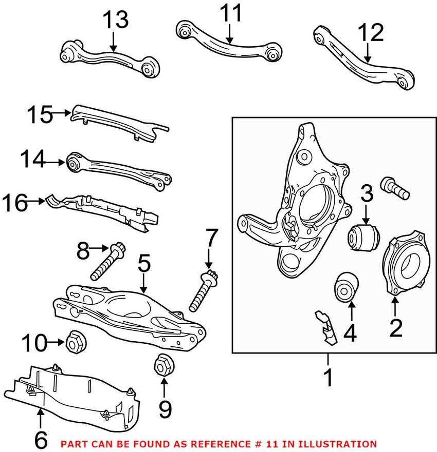 Mercedes Control Arm - Rear Passenger Side Upper 2043503406