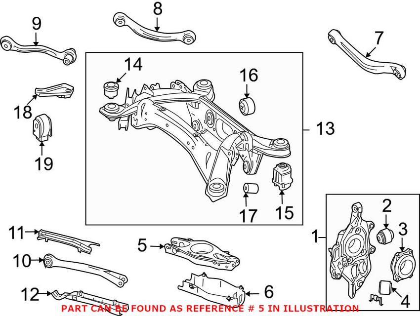 Mercedes Suspension Control Arm - Rear Lower Rearward 2043503506