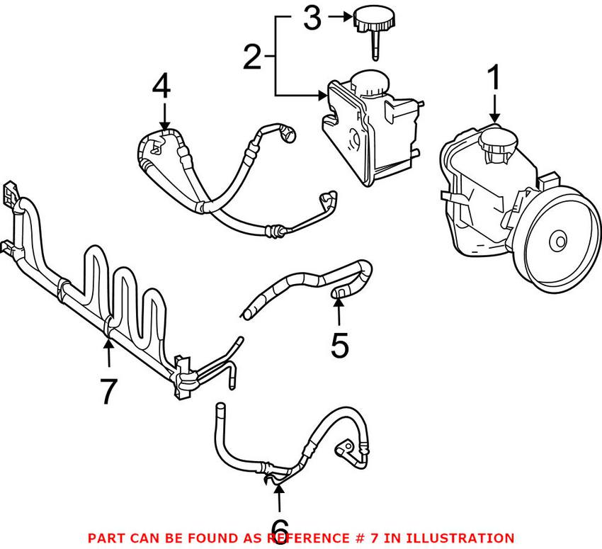 Mercedes Power Steering Cooling Pipe 2044602024