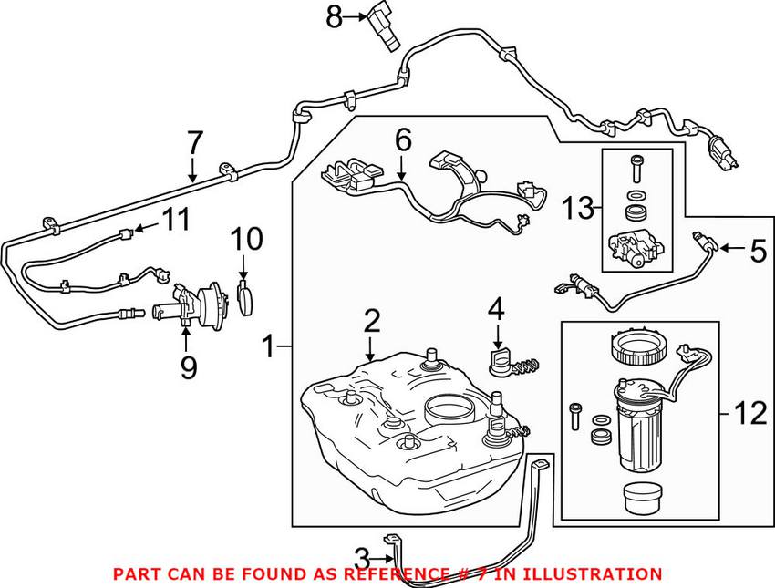 Mercedes Diesel Exhaust Fluid (DEF) Injector Feed Line 2044703164